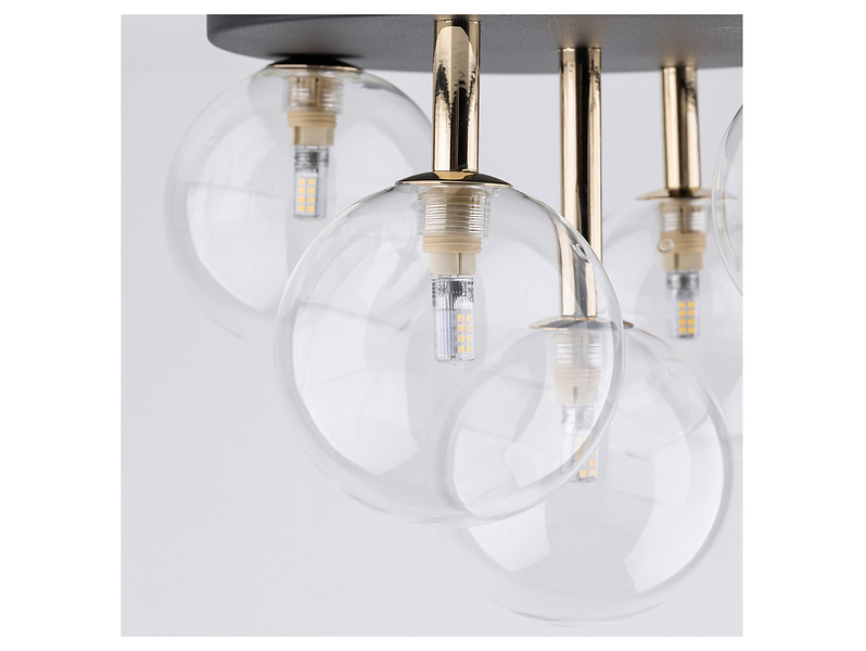 Lampa sufitowa Nilos 5-punktowa metalowa czarna