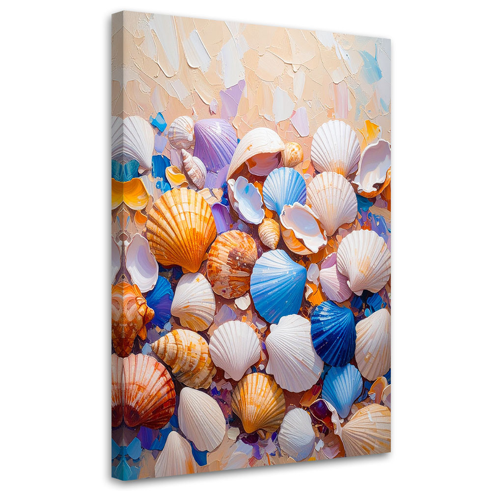 Feeby Obraz nowoczesny do salonu łazienki, Morske Muszle 40x60