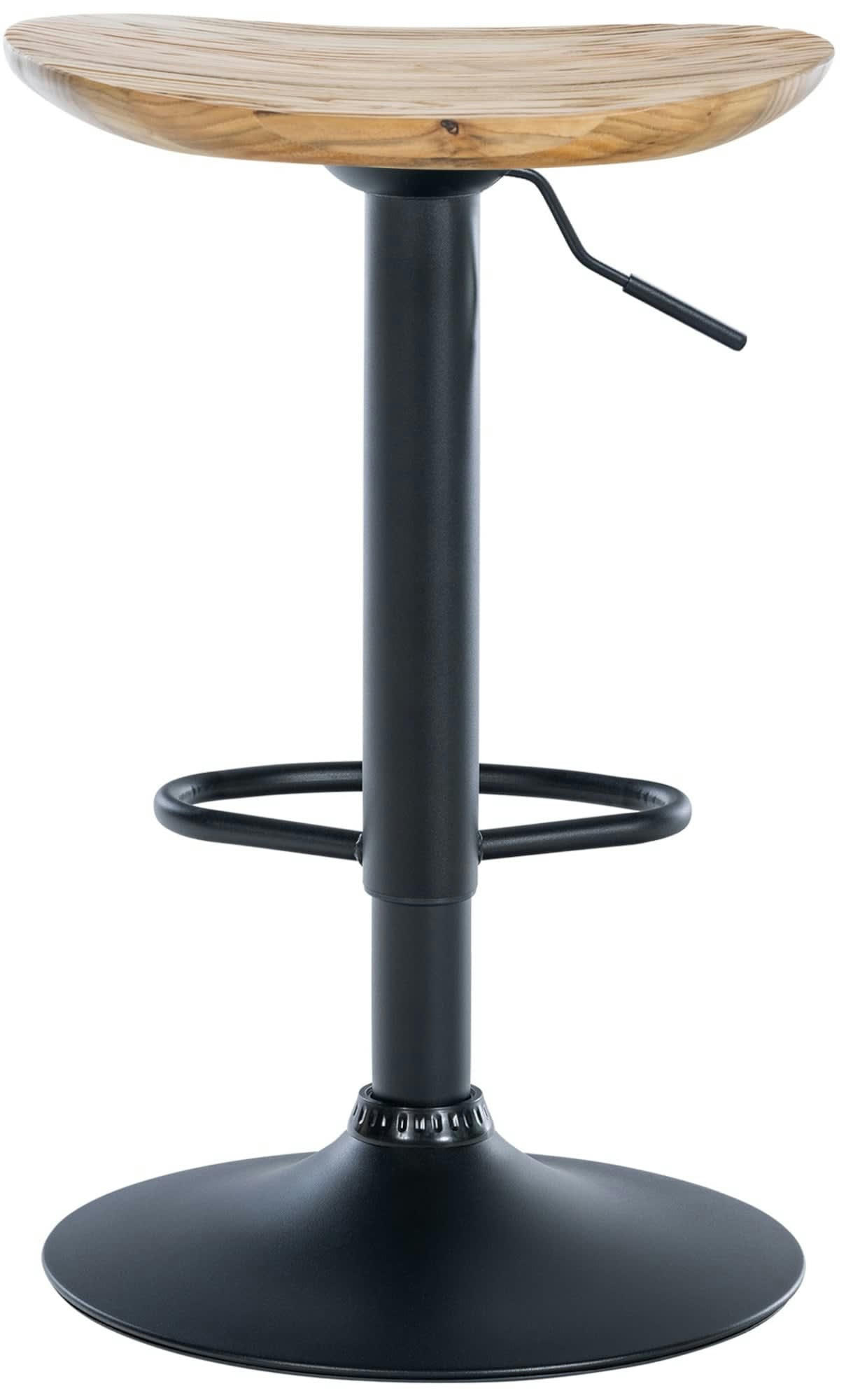 SKELDE - Lot de 2 tabourets de bar ajustables pivotants bois Nature