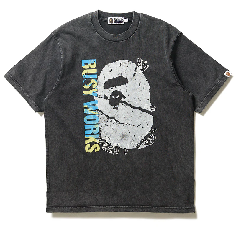 A Bathing Ape Garment Dye Tee - Black
