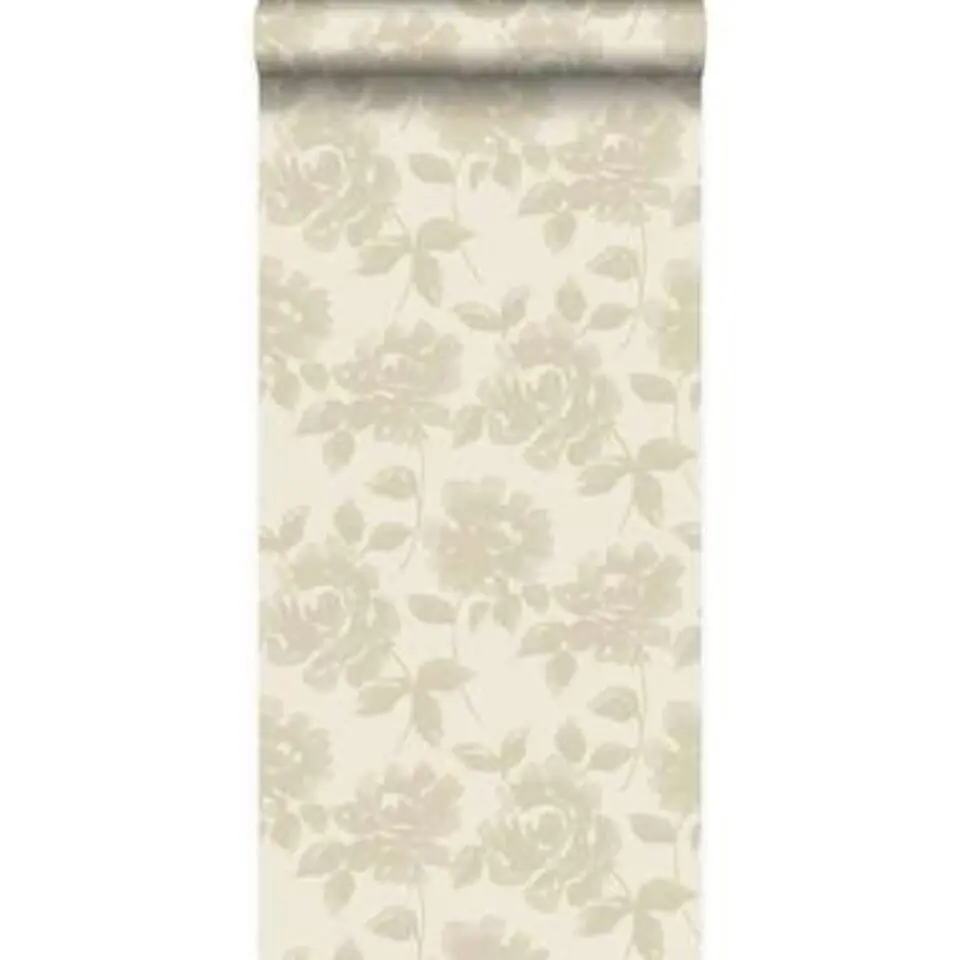 Origin behang - rozen - cr&egrave;me - 53 cm x 10,05 m