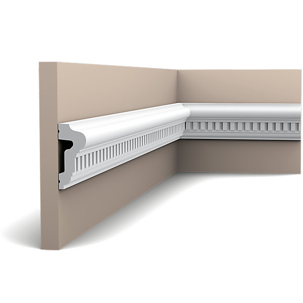 P6020 Cimaise murale Orac Decor - 6,5x3x200cm (h x p x L) - Pack 2 pièces