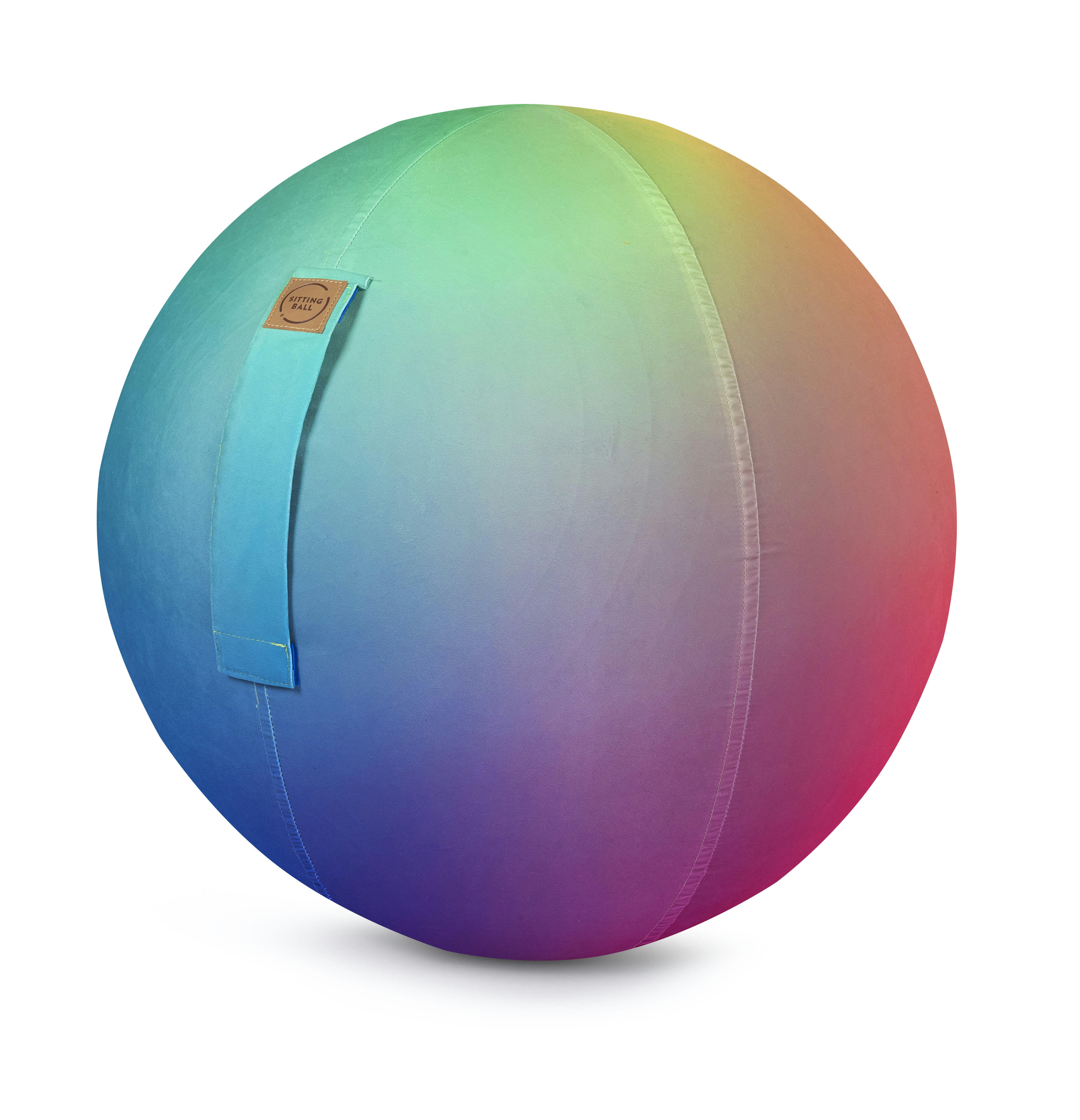 RAINBOW - Balle d'assise arc-en-ciel avec poignée polyester D65