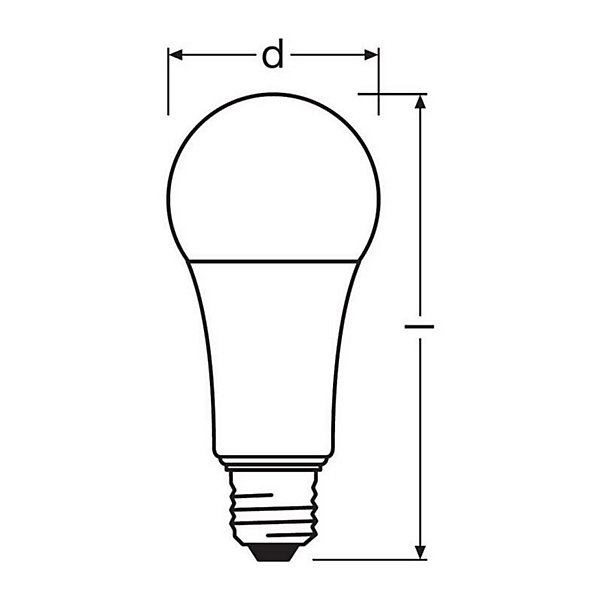 OSRAM Ampoule LED standard dépolie radiateur variable 13W E27 1521lm - Blanc chaud