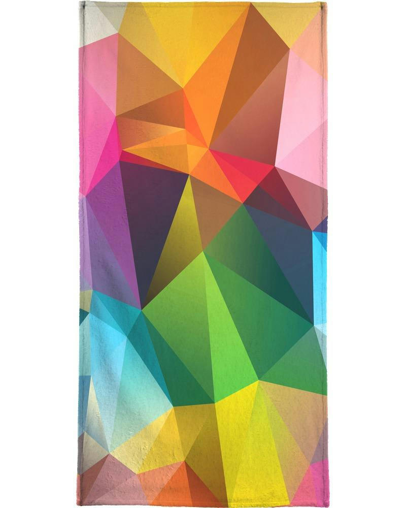 GEOMETRIC VIEW - Serviette de plage en éponge-velours en multicolore 90x180