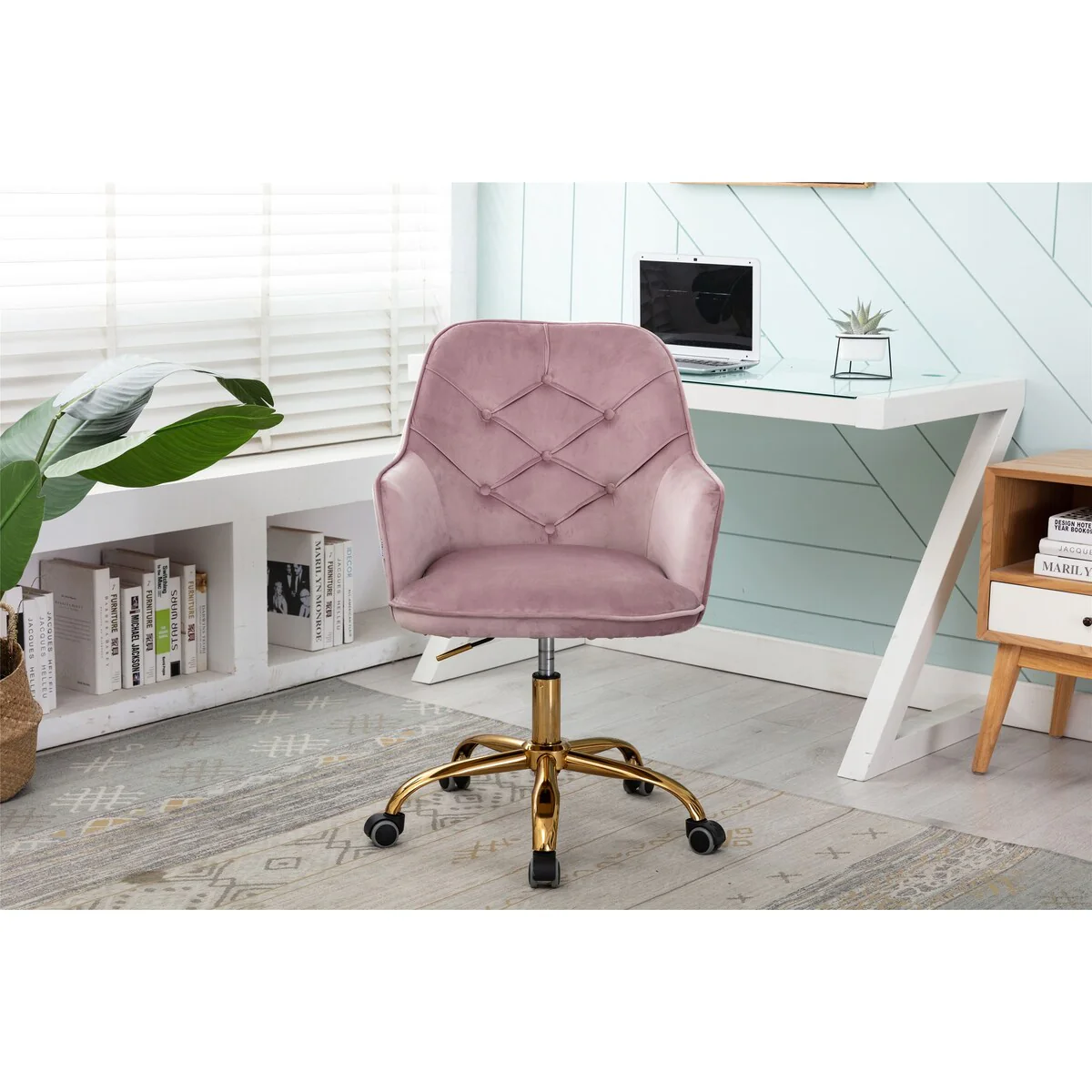 Moda Velvet Swivel Shell Chair for Living Room
