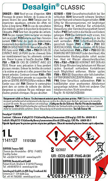 Desalgin Classic Bayrol 1L pour Piscine