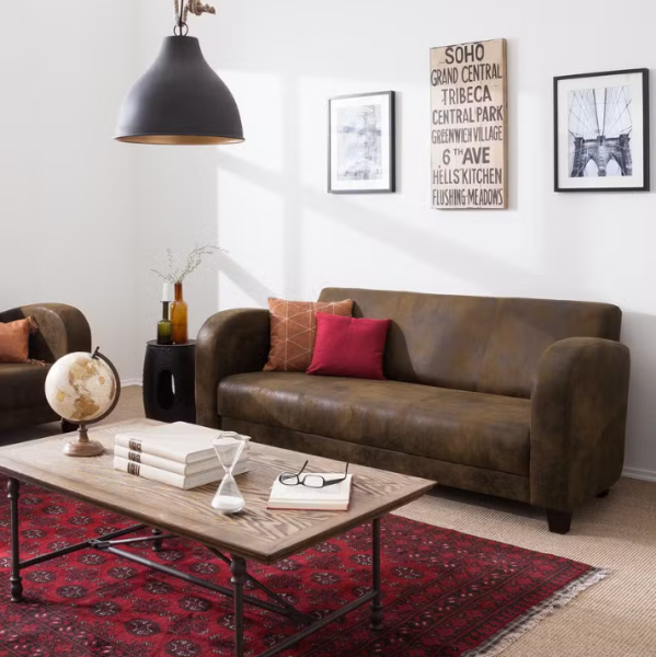 Ropez Antis Sofa 3 osobowa zamsz brązowy Gobi 03