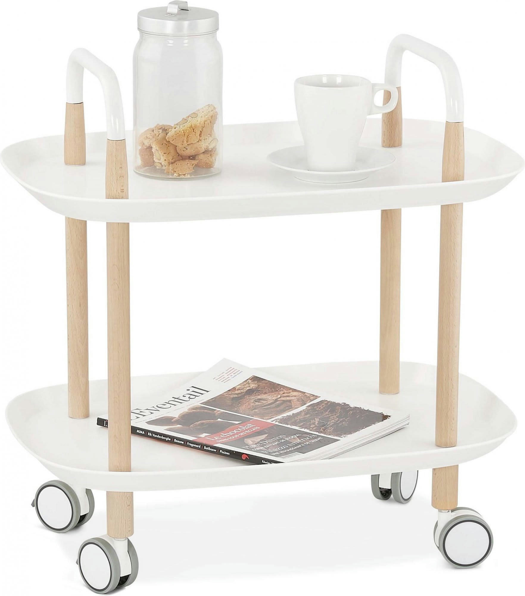 SERVY - Table d'appoint Polymère Blanc