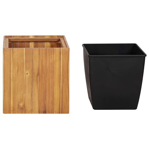 NNEVL Garden Raised Bed Pot 43.5x43.5x44 cm Solid Acacia Wood