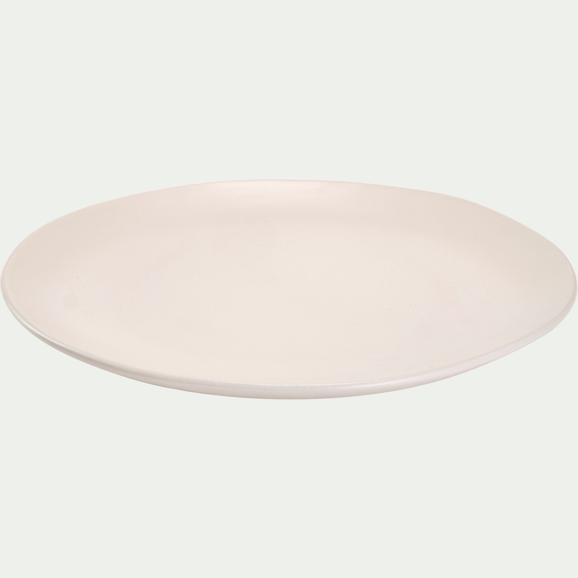DOUZ - Assiette plate en grès D27,5cm - blanc ventoux