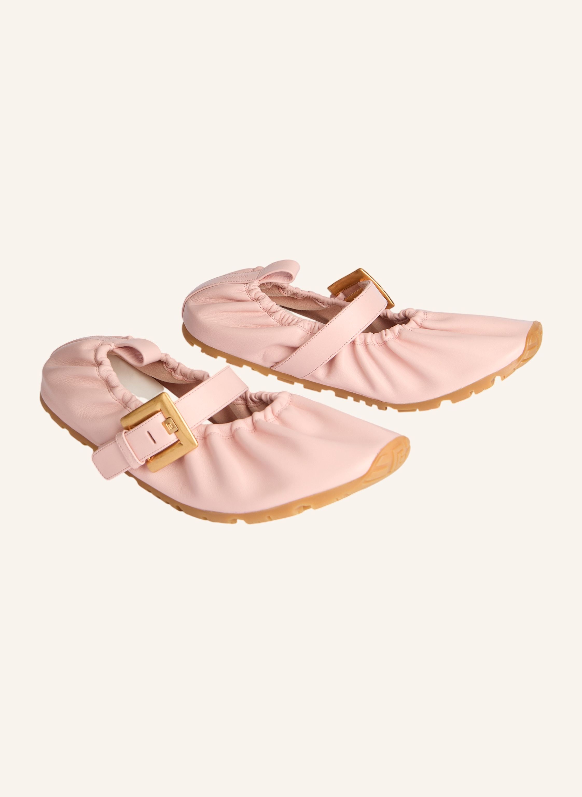 BALMAIN Anthem Ballerinas aus Glattleder