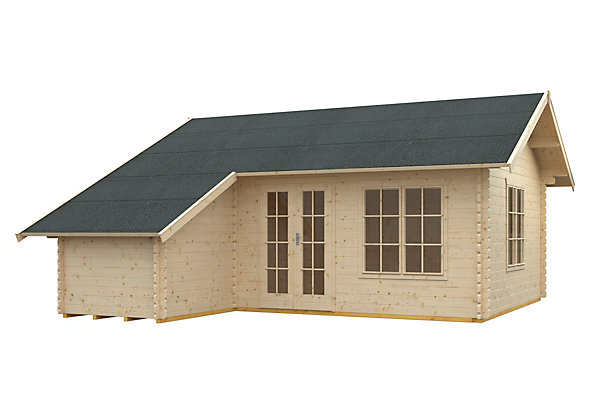 Abri de jardin SKAN HOLZ Esbjerg 3, 420x560cm, avec remise, 45mm, non traité