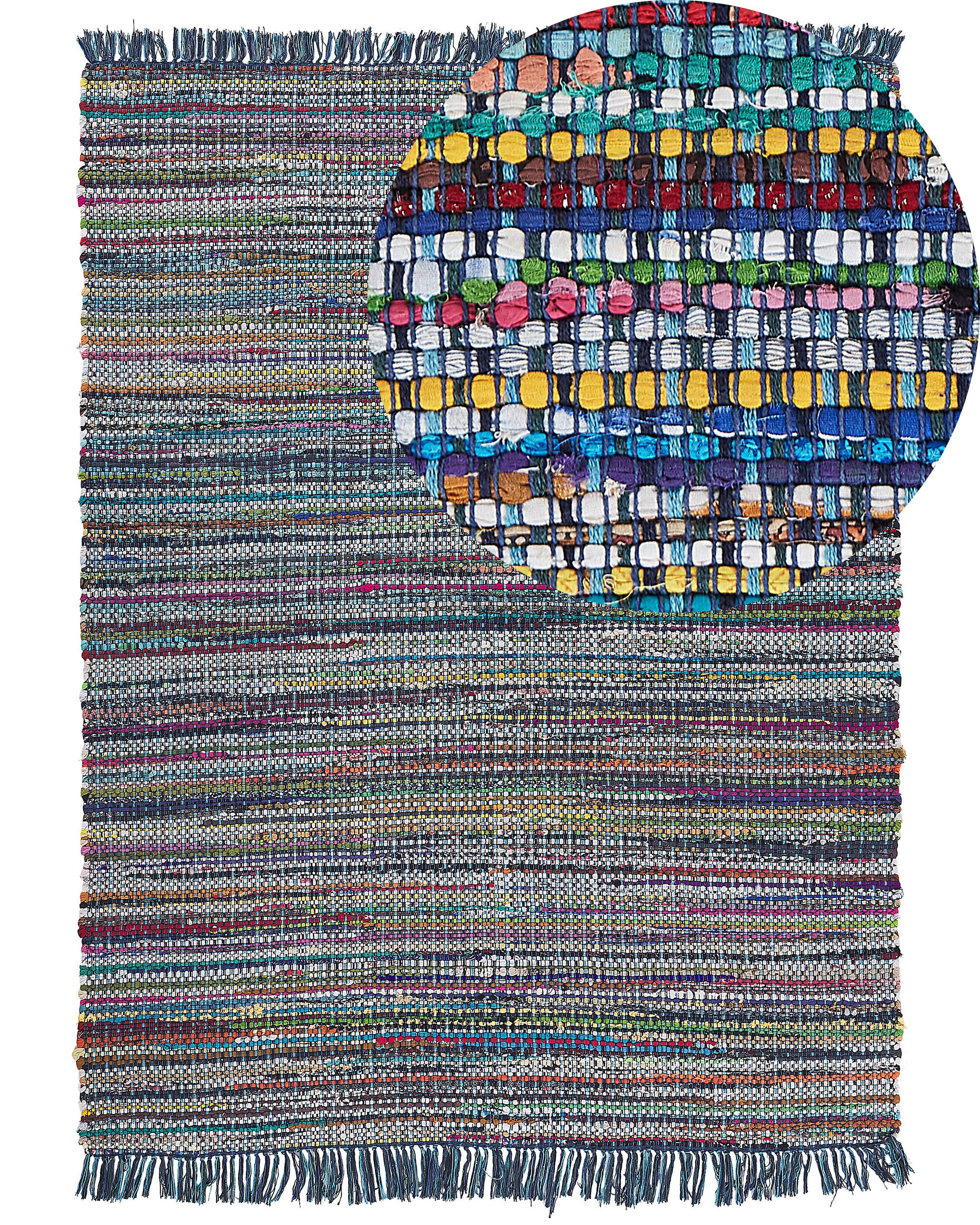 Dywan bawełniany 160x230 cm niebieski