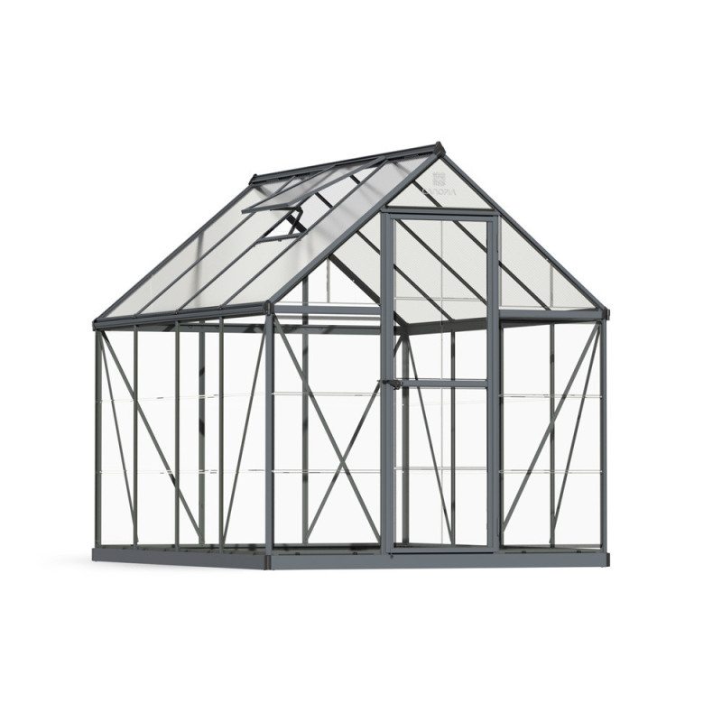 Serre en polycarbonate Hybrid grise 4,4 m² CANOPIA