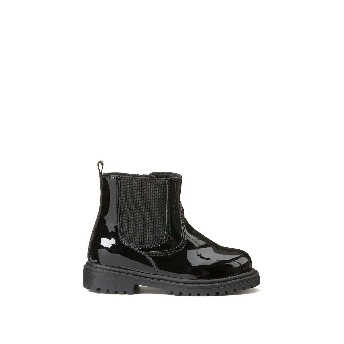 Boots vernies zippées