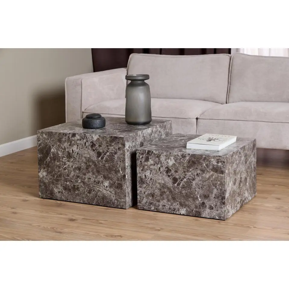 Salontafel Lichtbruin - Vierkant 58x58x40cm - Lima