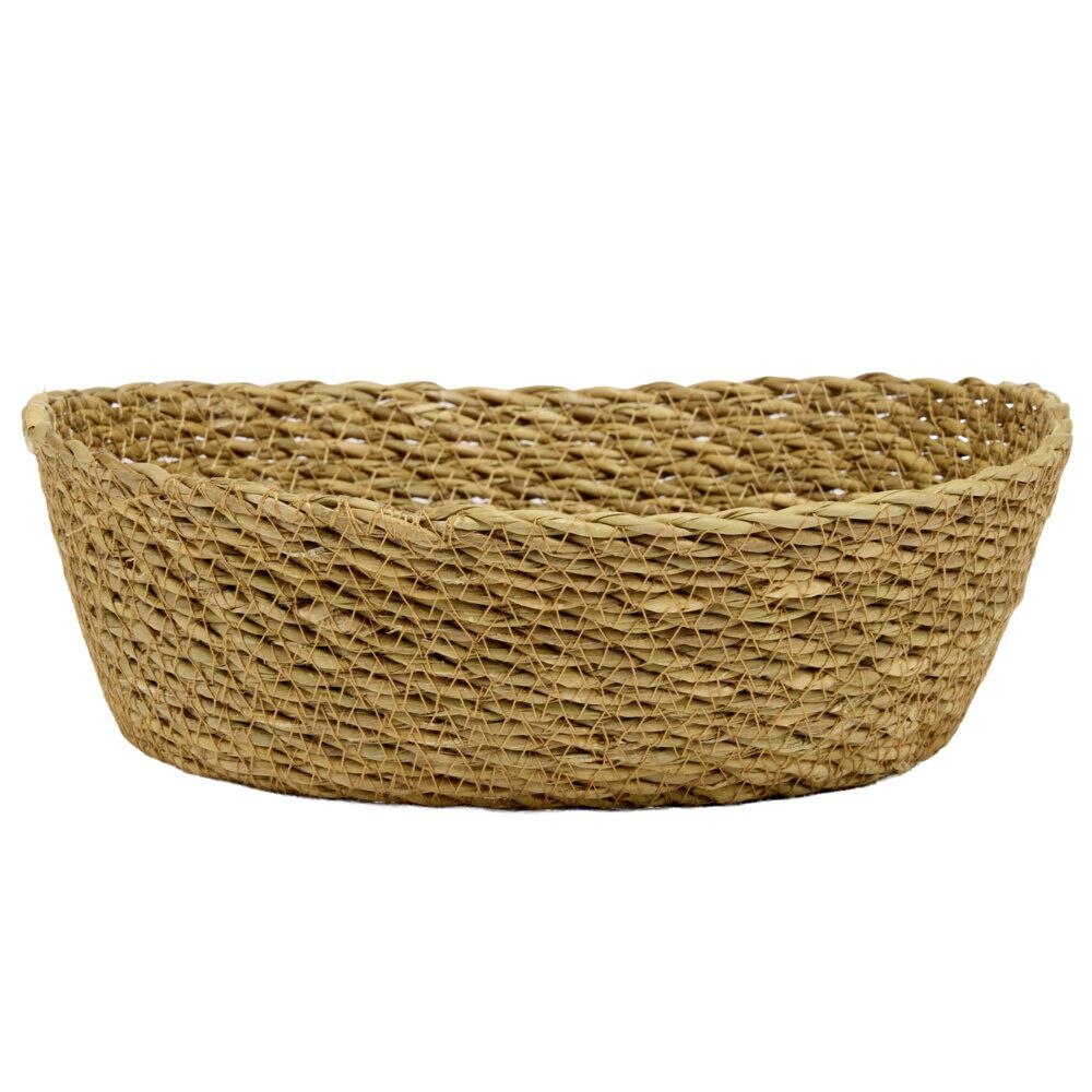Panière ovale en jute Typha marron 25x17xH8cm