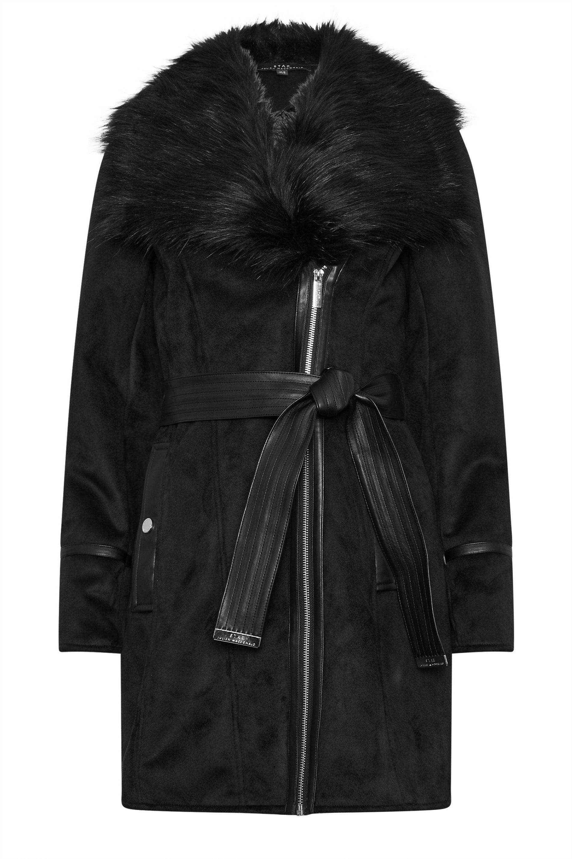 Star by Julien Macdonald Faux Suede Belted Jacket