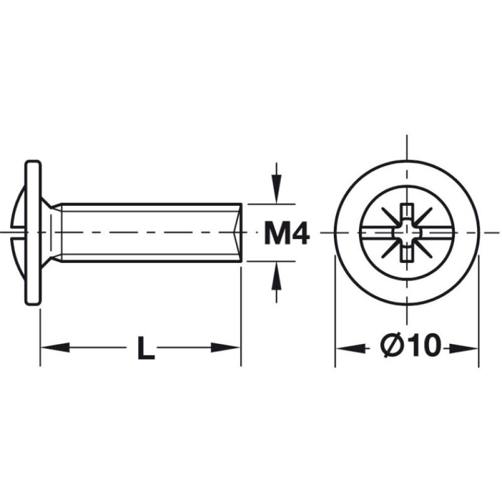 SKRUE HÄFELE F107/AI13 M4X30 MM