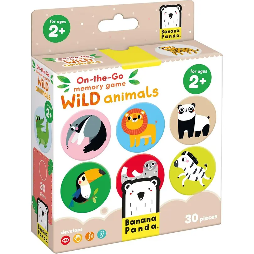 Memospiel 30er-Set On-the-Go Wild Animals