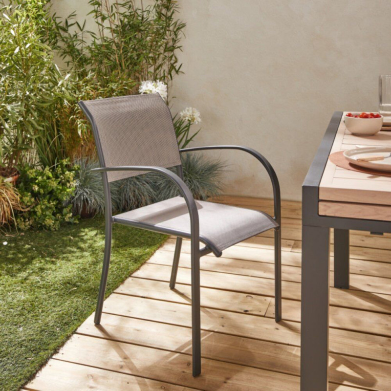 Fauteuil de jardin Oze gris clair