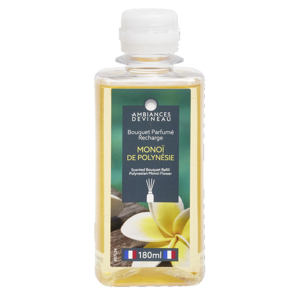 Recharge bouquet parfumé Ambiances Devineau monoï de Polynésie 180ml