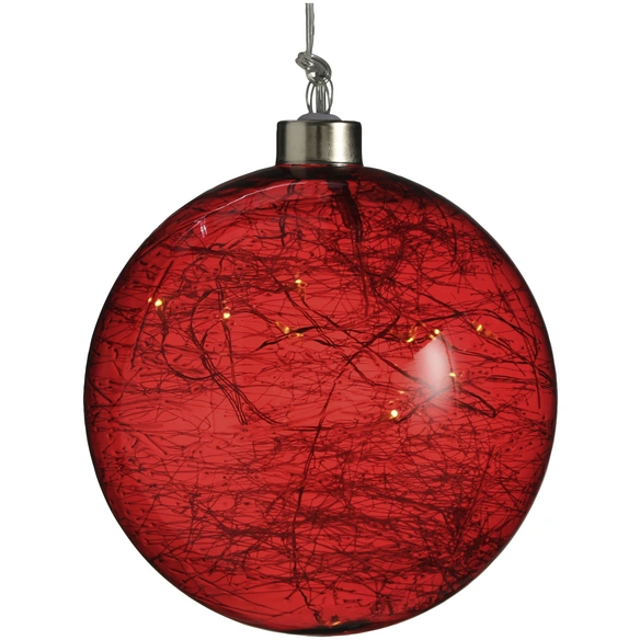 Weihnachtskugel »Jilia«, rund, Höhe: 12 cm, pink