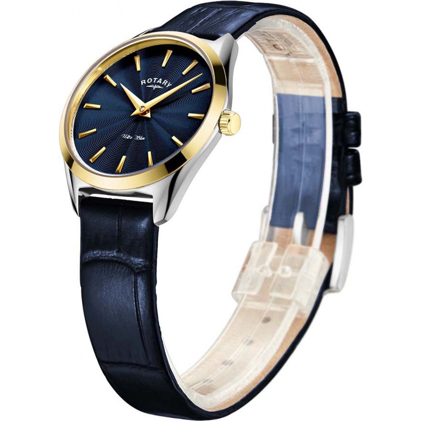 Rotary Ultraslim Stainless Steel Classic Analogue Quartz Watch - Ls08011/05