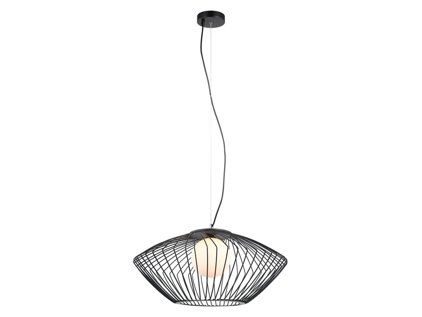 Lampa wisząca Zeno stalowa czarna
