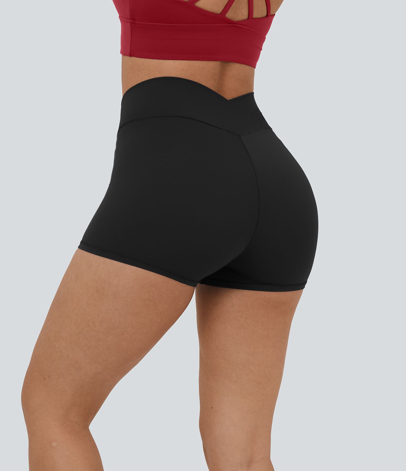 Softlyzero™ Short 7,5cm Biker Taille Haute Croisé Uni