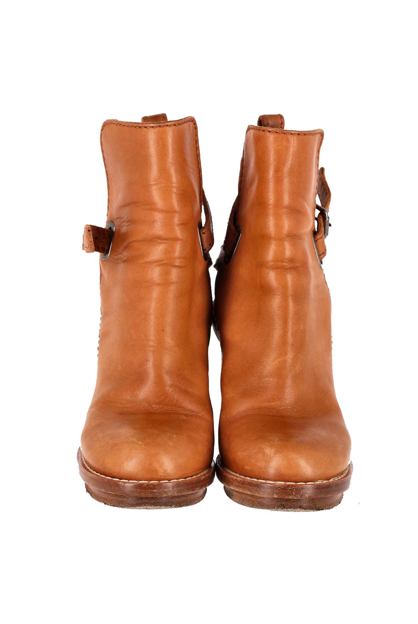 Acne Studios Preloved Cypress Con Ankle Boots in Brown Leather