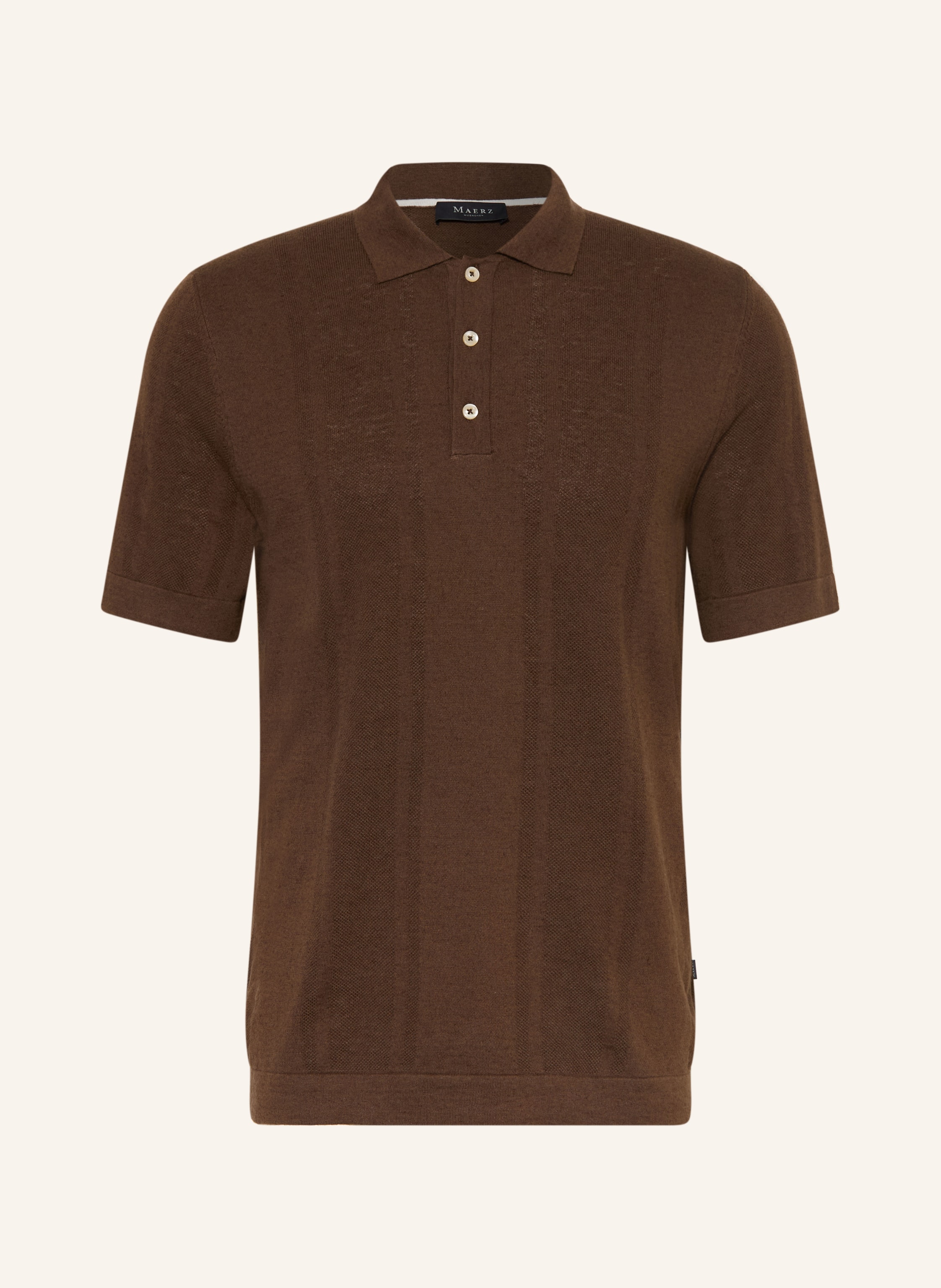 MAERZ MUENCHEN Strick-Poloshirt mit Leinen