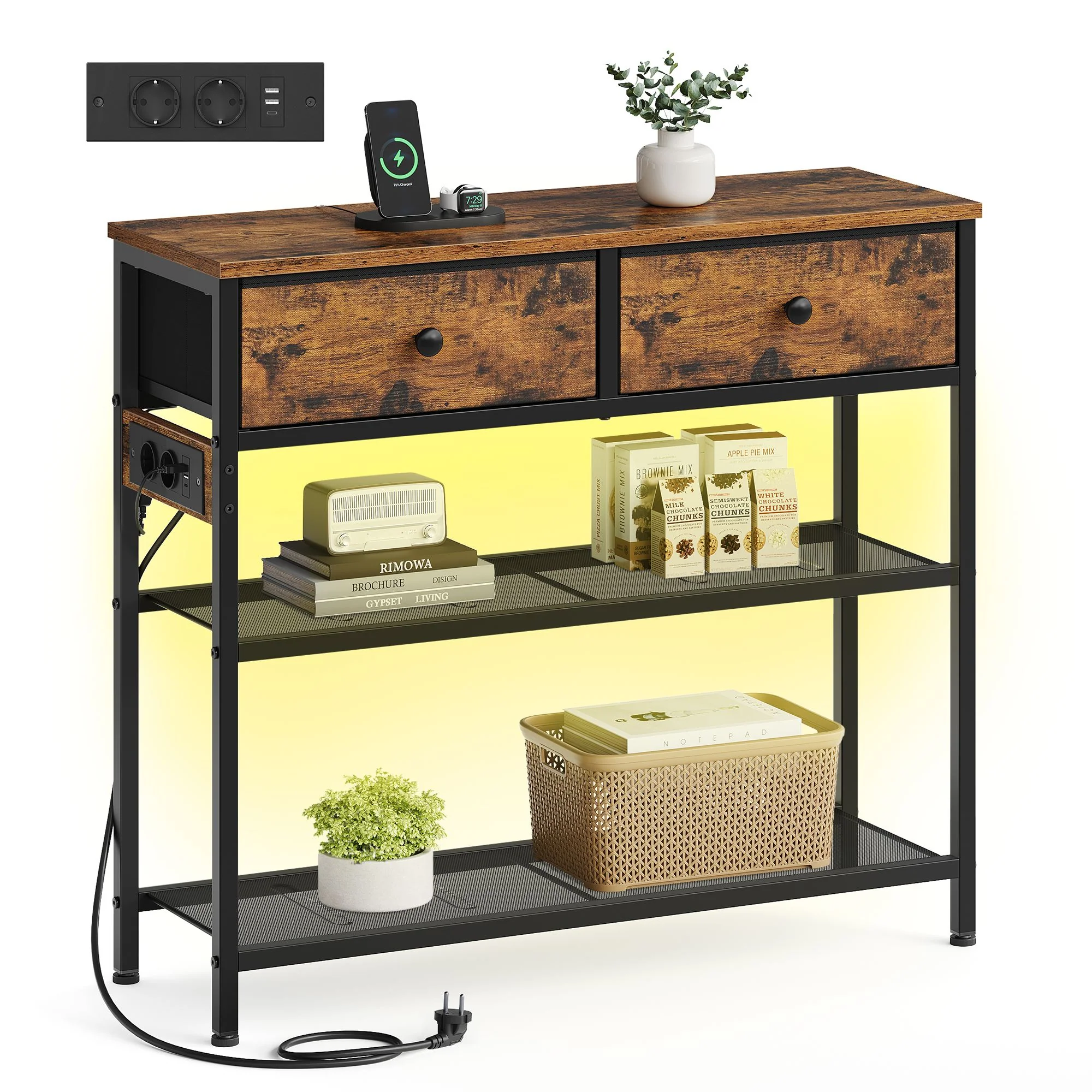 BELLAH Collection - Table Console avec Multiprise