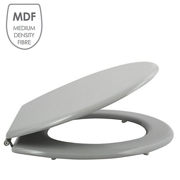 MSV Abattant Wc MDF Gris Argent