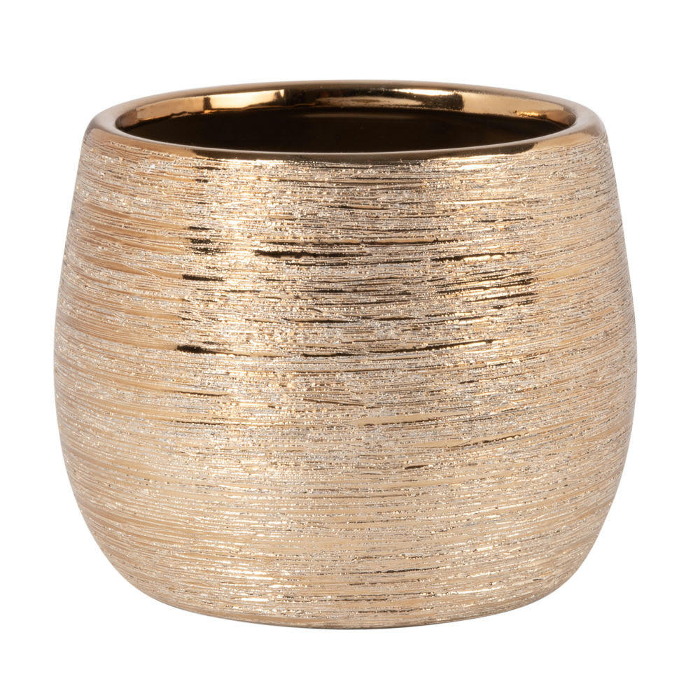 OPIUM - Cache-pot en grès strié H13