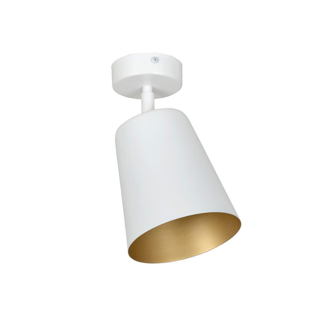 Spot okrągły biało-złoty PRISM 1xE27x15W wym:30x15x15cm IP20 Emibig