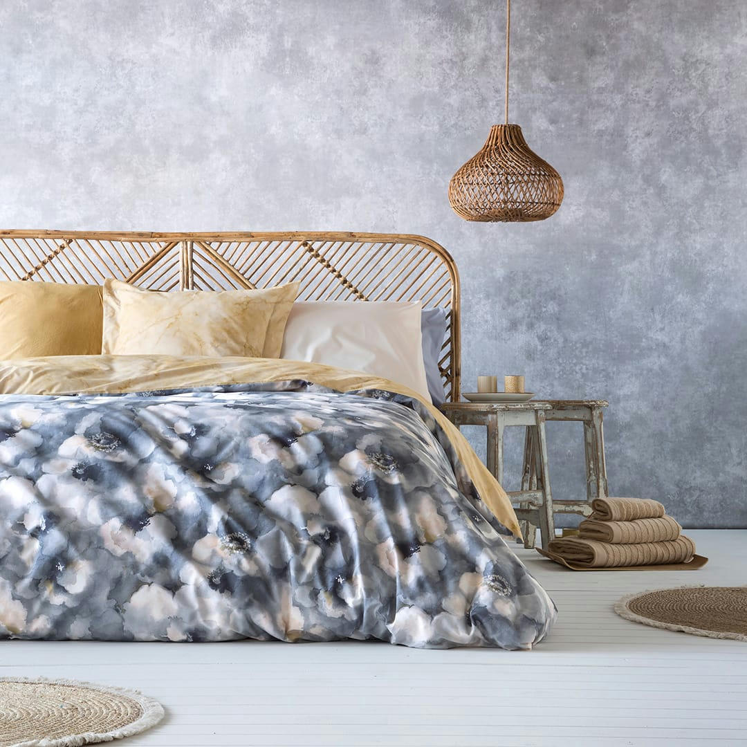 ONILE HDC - Housse de couette réversible en percale de coton 155x220cm multi