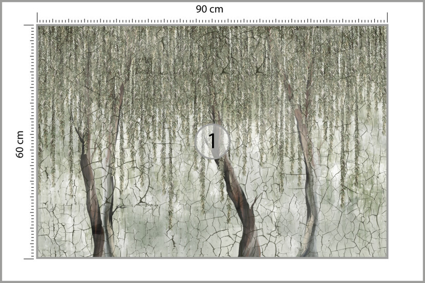 Fototapeta Drzewo Na Betonie 90x60cm