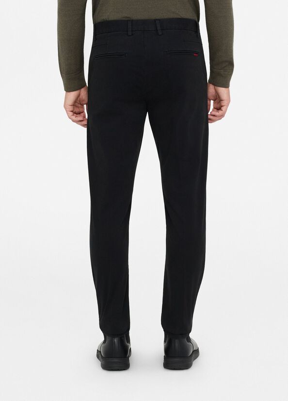 Pantaloni chino in raso