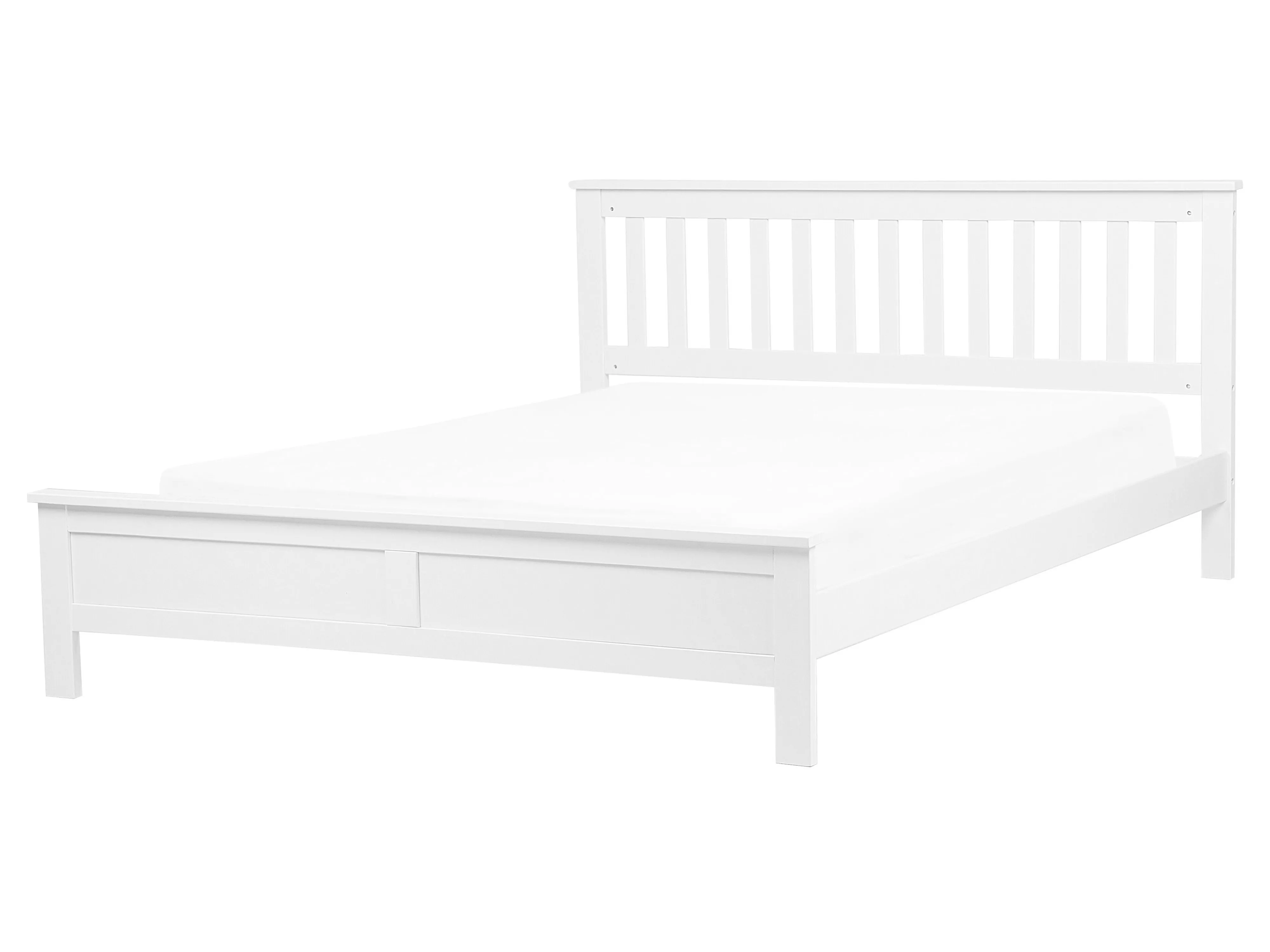Bed Pine Wood MAYENNE 140 x 200 cm (EU Double) White