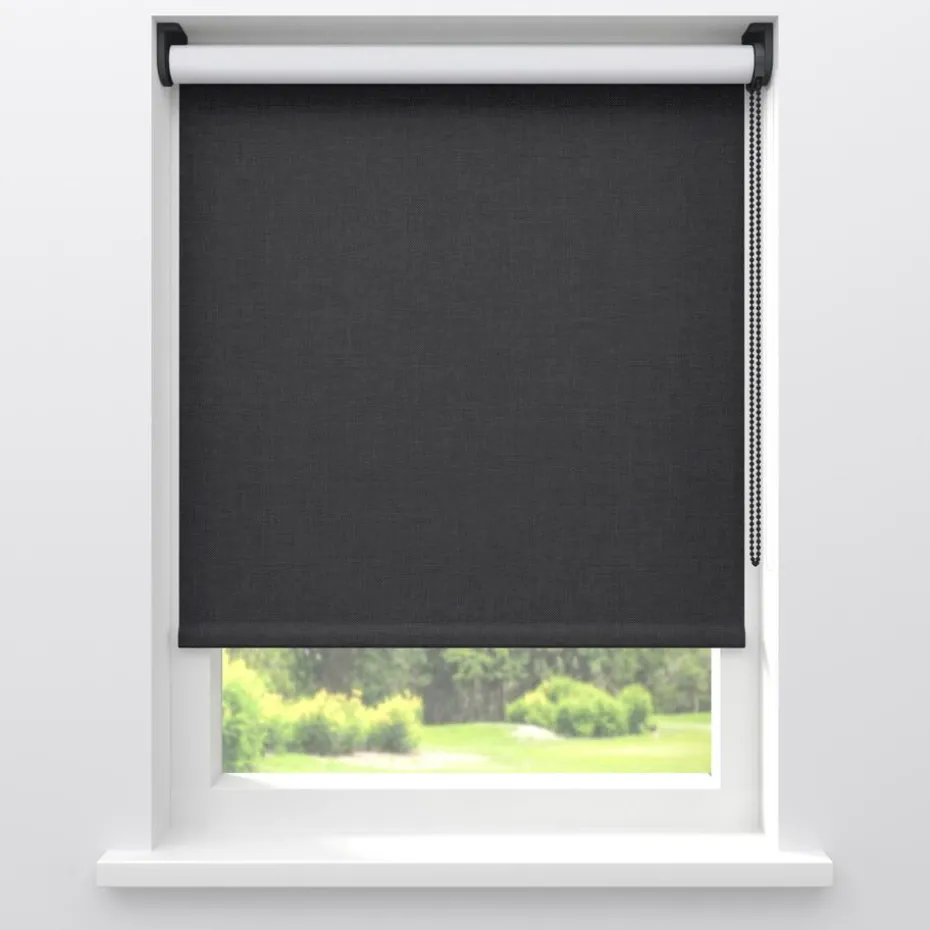 Kwantum Rolgordijnen | Fenstr Rolgordijn Sara  Verduisterend Antraciet