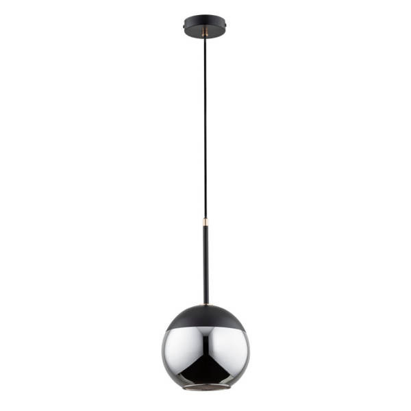 Lampa wisząca VOLDA czarna-chromowana 1xE27x15W wym:90x20x20cm IP20 Alfa
