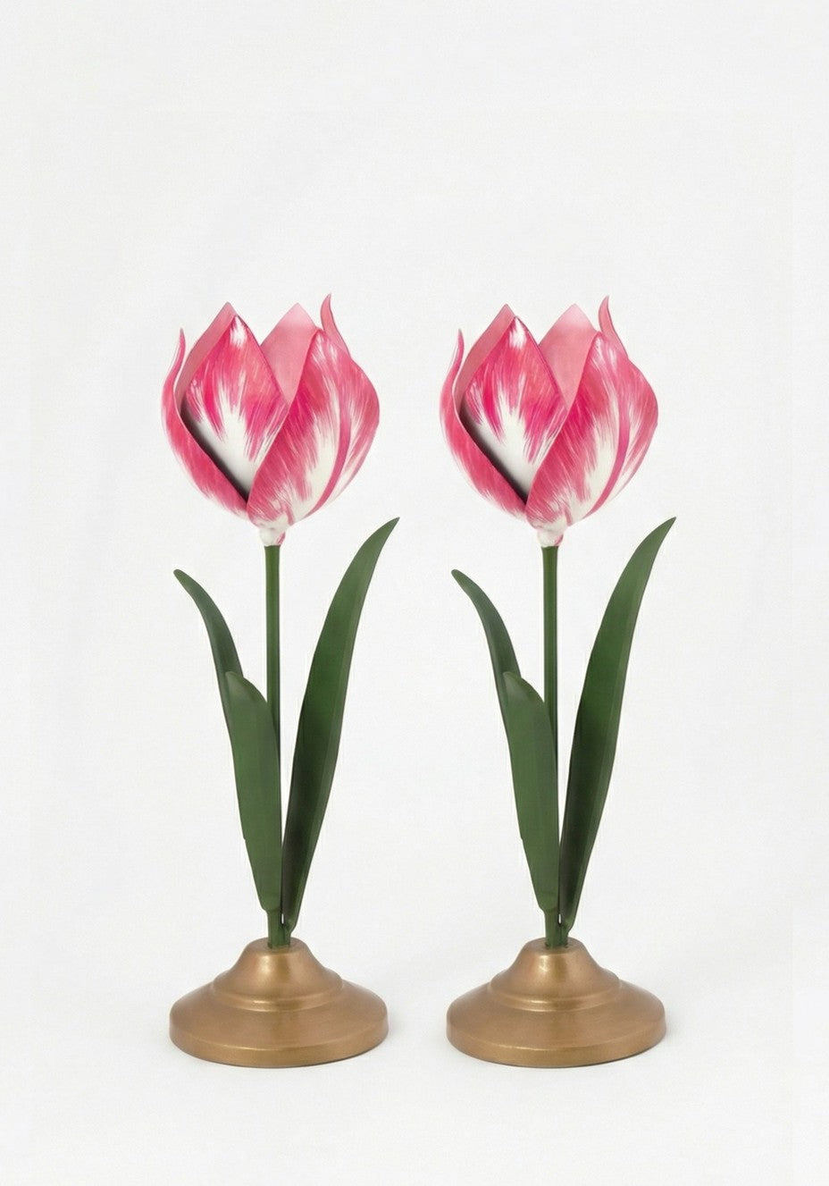 Pip Studio - kandelaren - roze - 26cm - set van 2