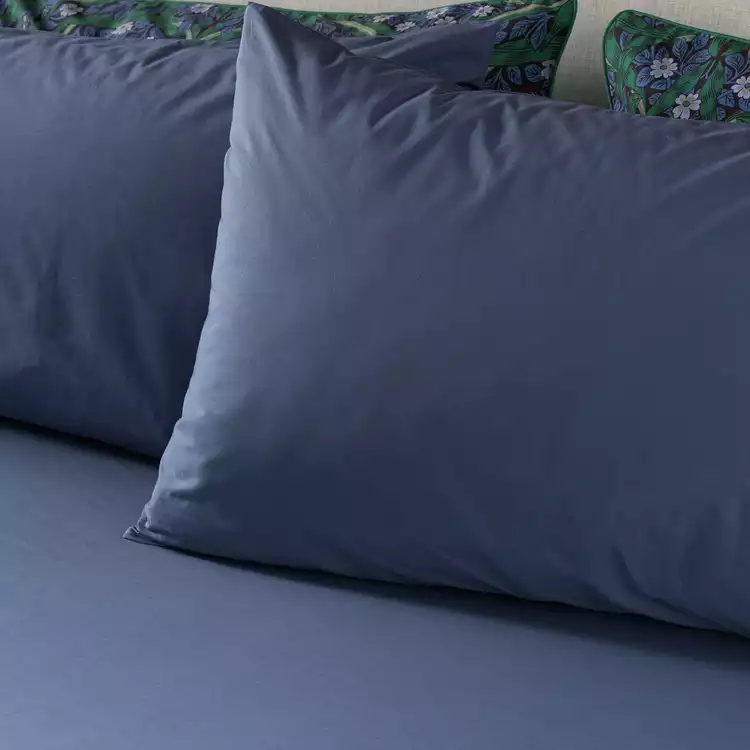 Habitat x Morris & Co. Cotton Indigo Fitted Sheet - Single