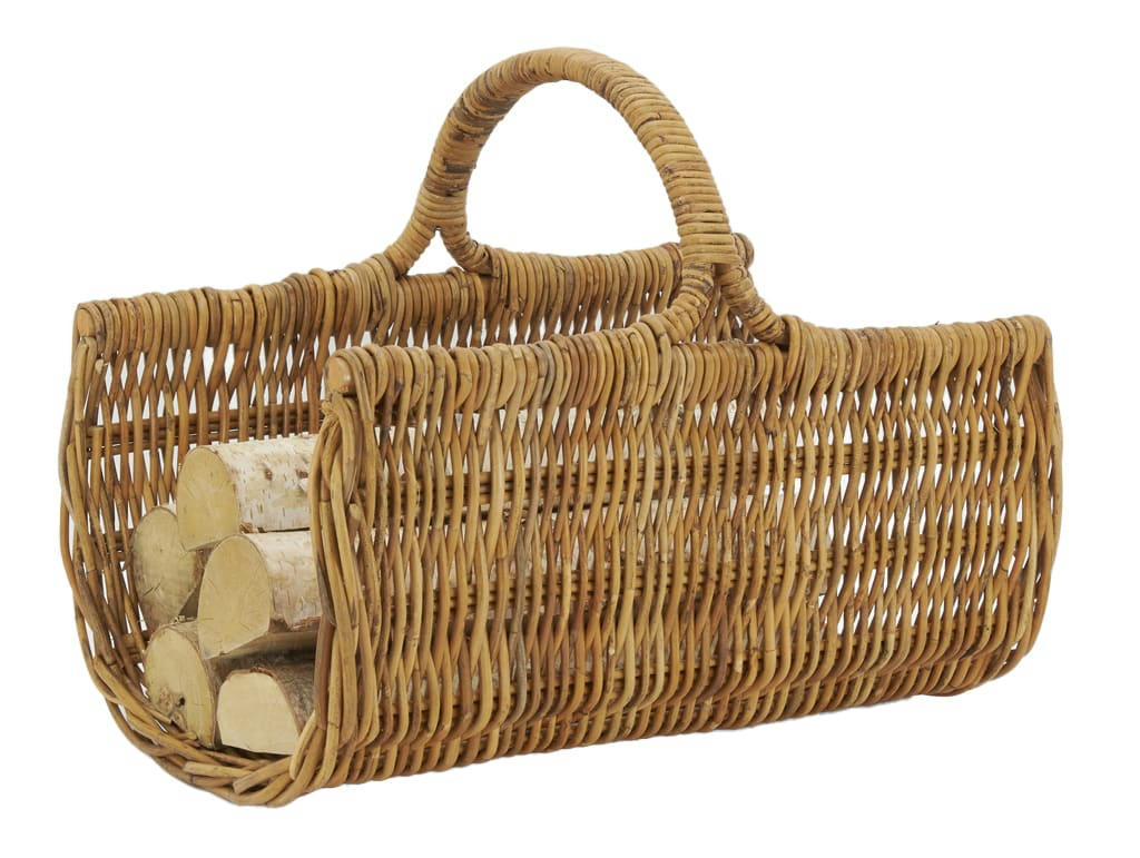 - Panier à bûches en poelet rectangulaire miel