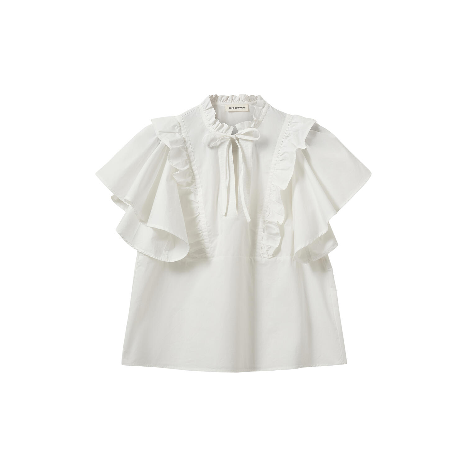MERLINDASW FRILL TOP, white alyssum