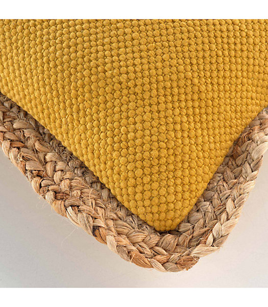 Coussin Déhoussable (45 x 45 cm) Akina Ocre, Coton &Polyester avec - 45x45cm - Ocre