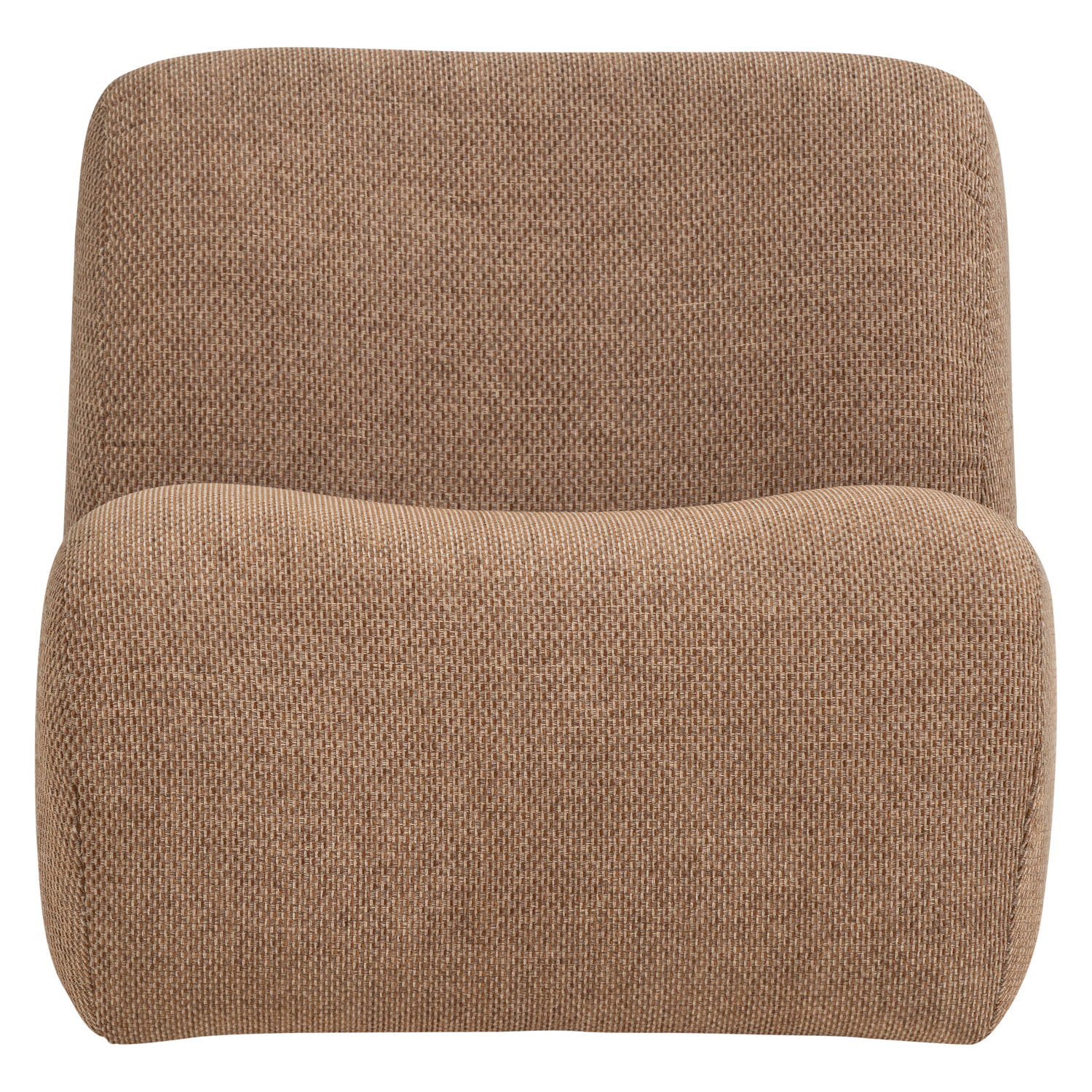 WOOOD fauteuil craquelé Nomu - Chenille - Lichtbruin - 74x76x92