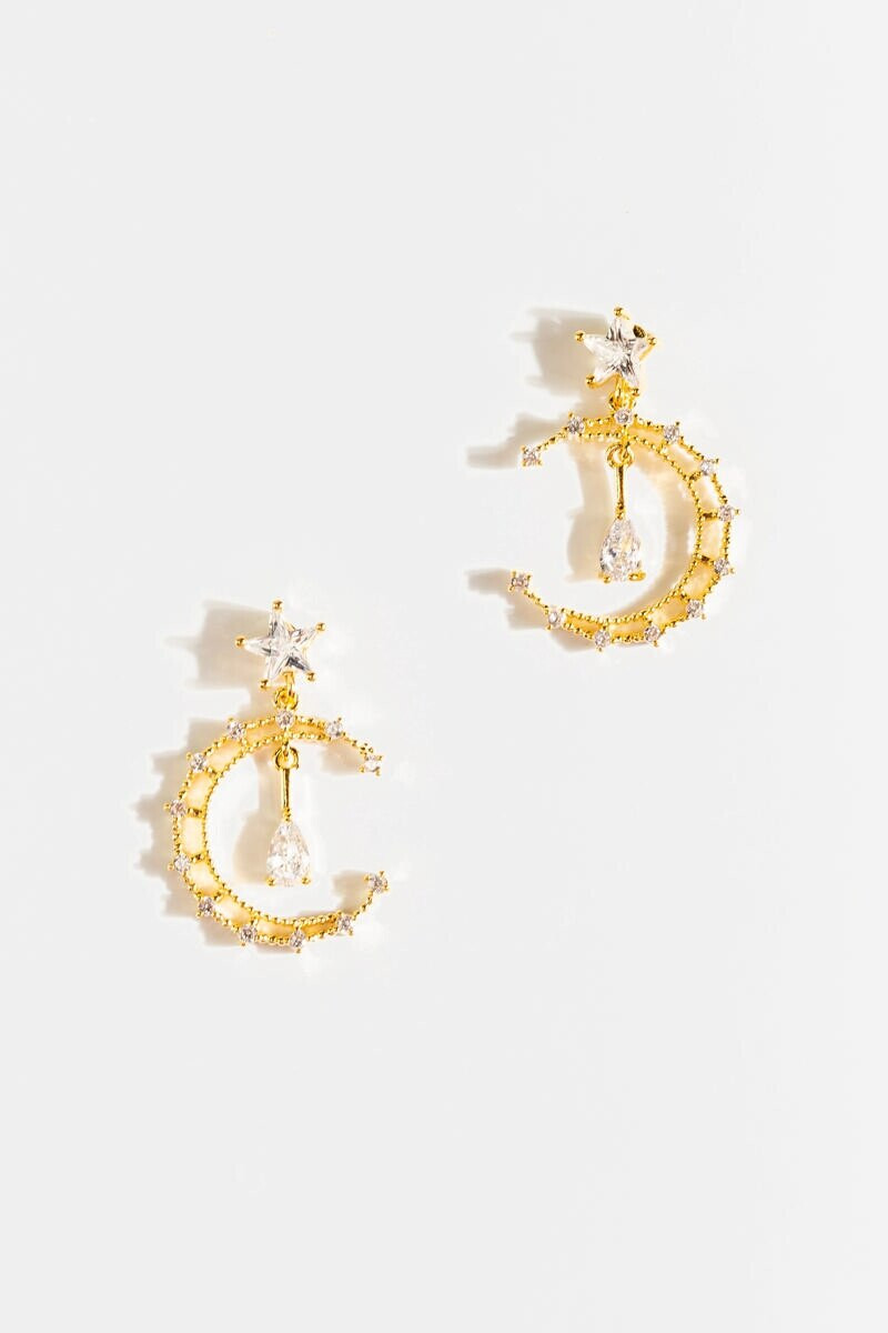 Ryan Pave Moon Charm Earrings